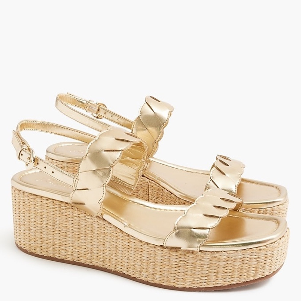 J Crew used Braided wedge sandals CG155